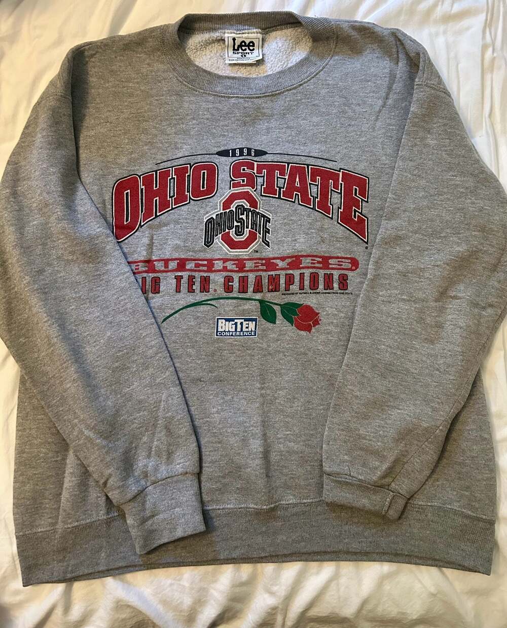 VNTG  1996 Lee Sport Ohio State Buckeyes Big Ten Champions Rose Bowl Crewneck L